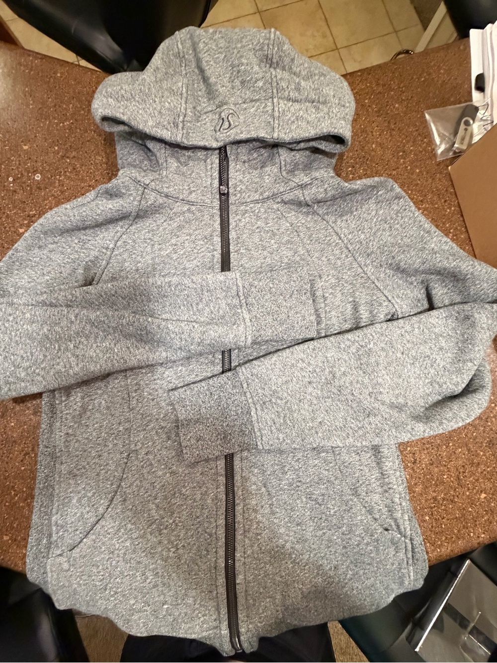 Lululemon Grey Scuba Hooded Zip Jacket
